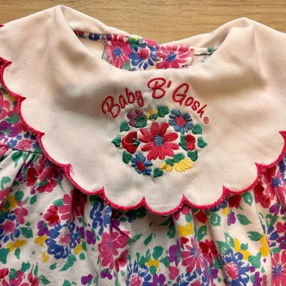 Vintage Oshkosh B’gosh bubble romper 6/9 months floral - Picture 4 of 6